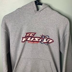 Gray soccer hoodie